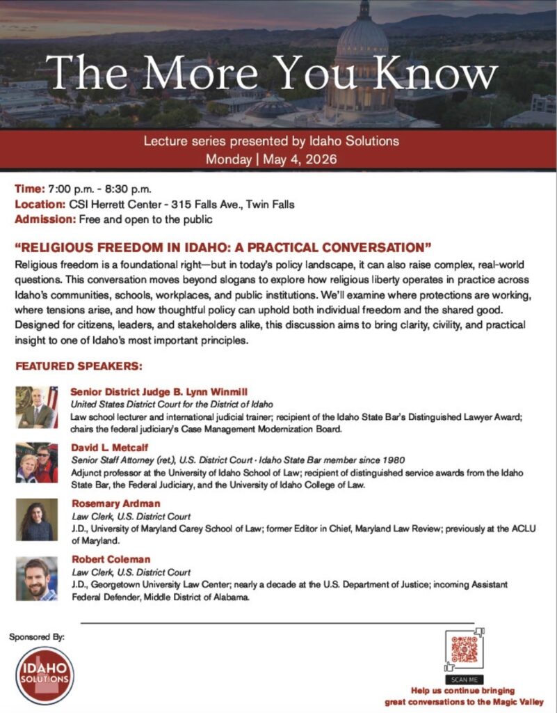 Lecture Series Presented By Idaho Solutions
